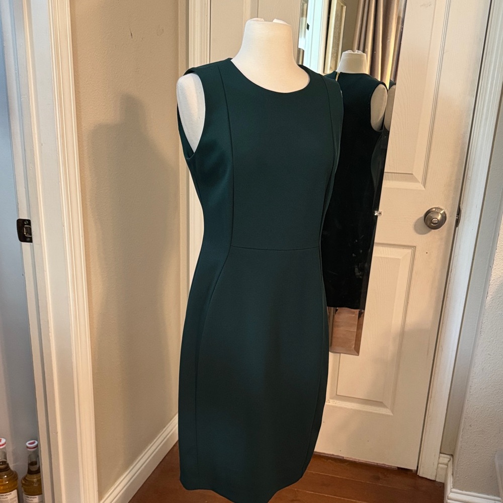 Calvin Klein Forest Green Sleeveless Midi Dress